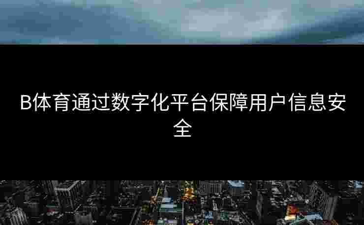 B体育通过数字化平台保障用户信息安全