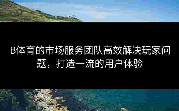 B体育的市场服务团队高效解决玩家问题，打造一流的用户体验